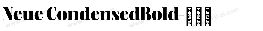 Neue CondensedBold字体转换